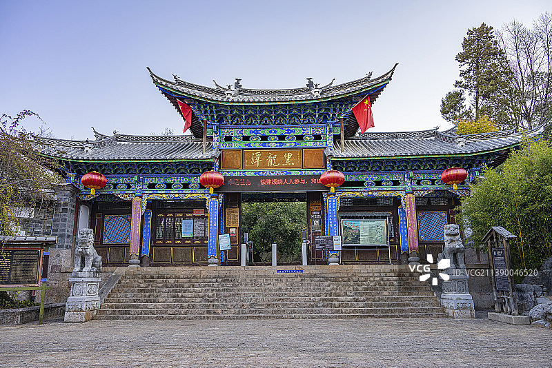 中国云南丽江黑龙潭公园图片素材