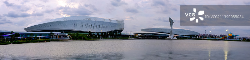 晋江第二体育中心 体育馆 全景图图片素材