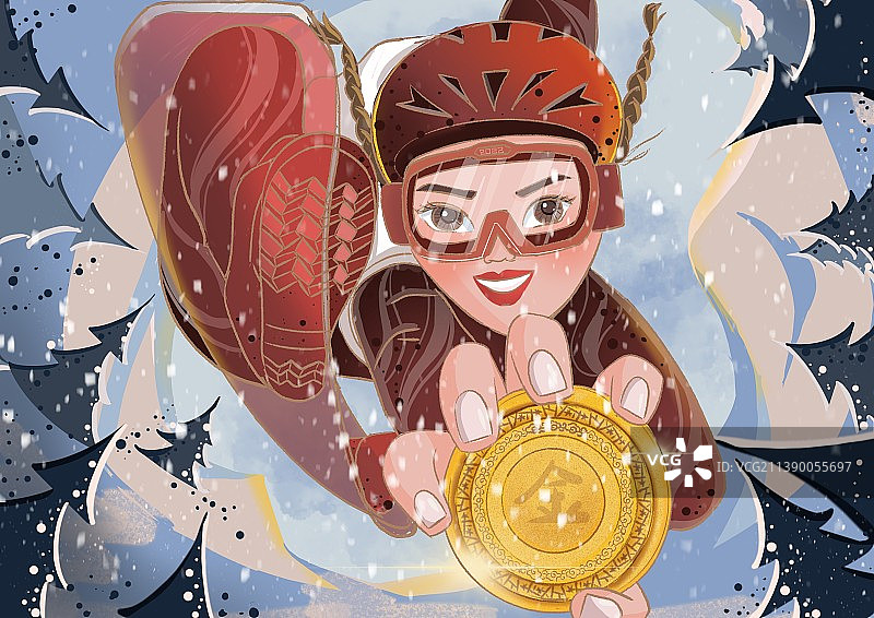 单板滑雪金牌图片素材