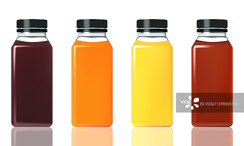 各种逼真的果汁瓶样机图片素材