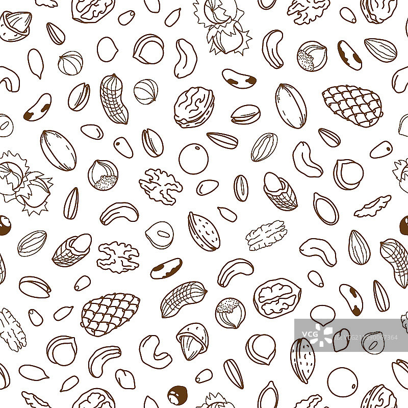 坚果包装设计无缝图案图片素材