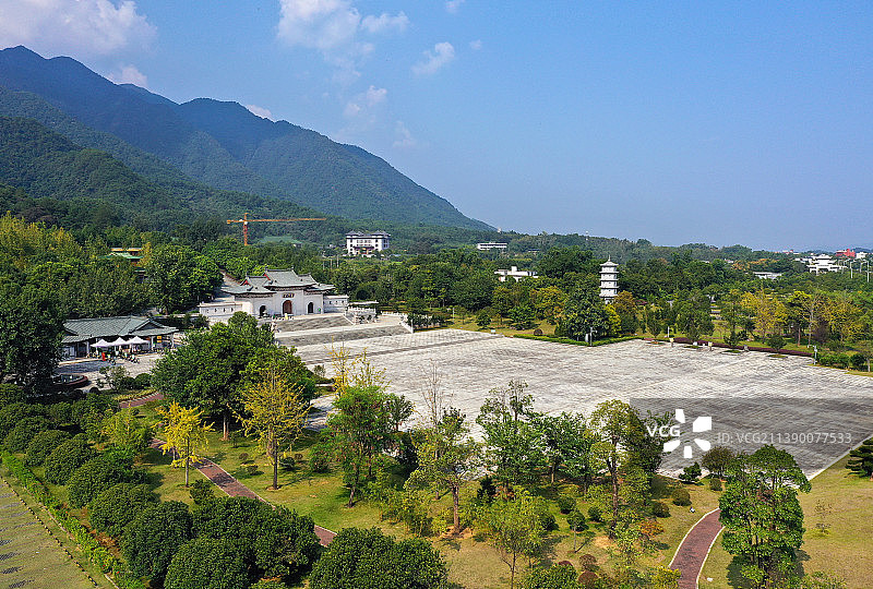 广东省韶关市乳源县云门山云门寺航拍图片素材