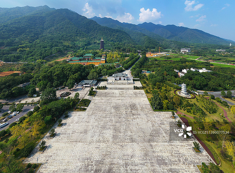 广东省韶关市乳源县云门山云门寺航拍图片素材