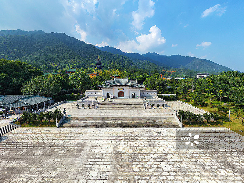 广东省韶关市乳源县云门山云门寺航拍图片素材