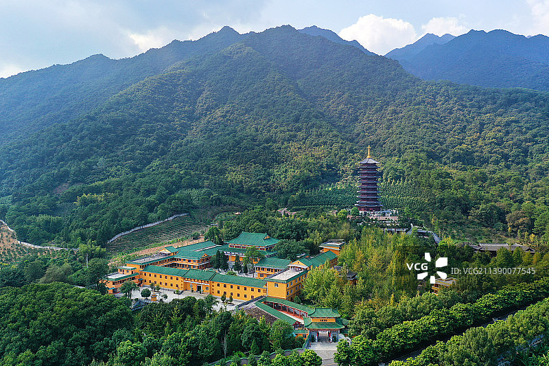 广东省韶关市乳源县云门山云门寺航拍图片素材