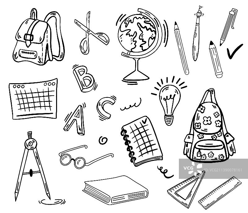 返校季学习用品地球仪图片素材