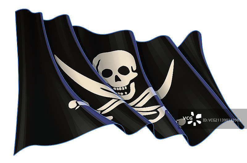 卡利科·杰克的骷髅旗图片素材