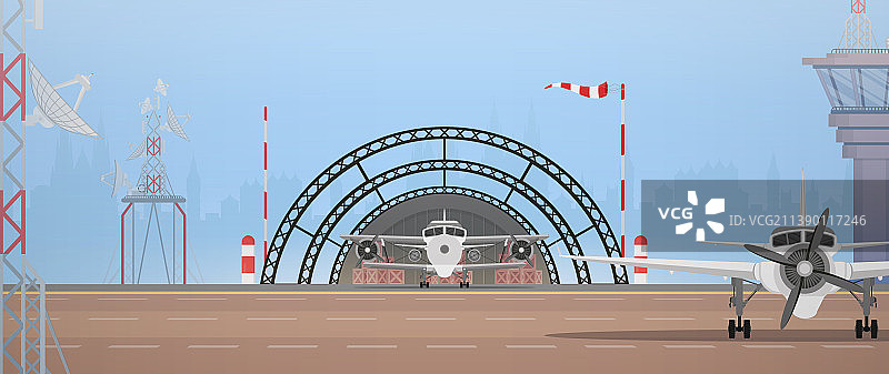 军用机场起飞跑道和飞行图片素材