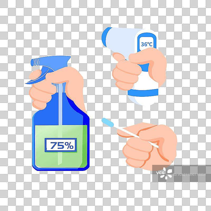 打疫苗测体温做核酸图片素材