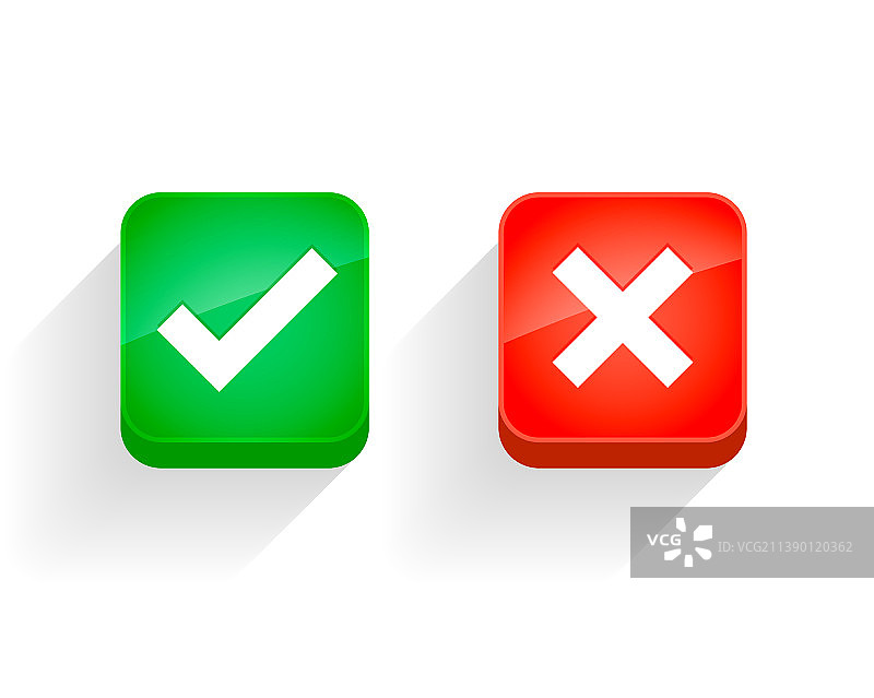 “是”或“否”按钮符号图片素材