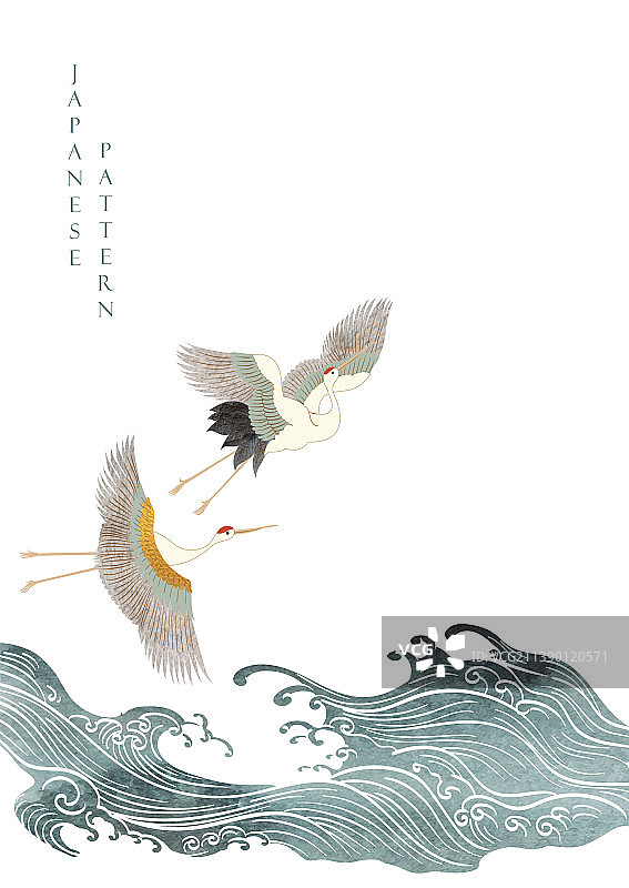 水彩纹理日式背景图片素材