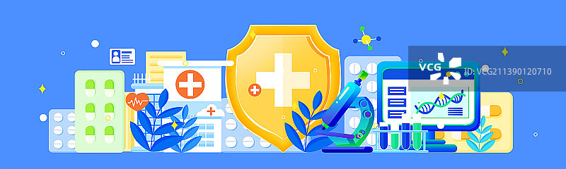 医疗行业横版长图图片素材