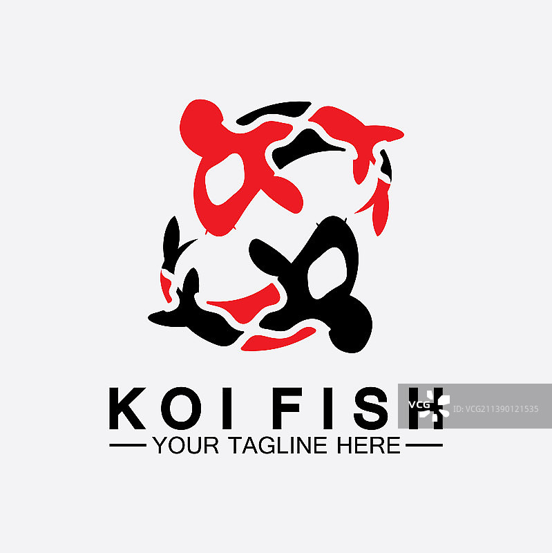 锦鲤标志设计模板图片素材
