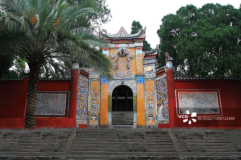 重庆奉节 长江“白帝城”风光图片素材