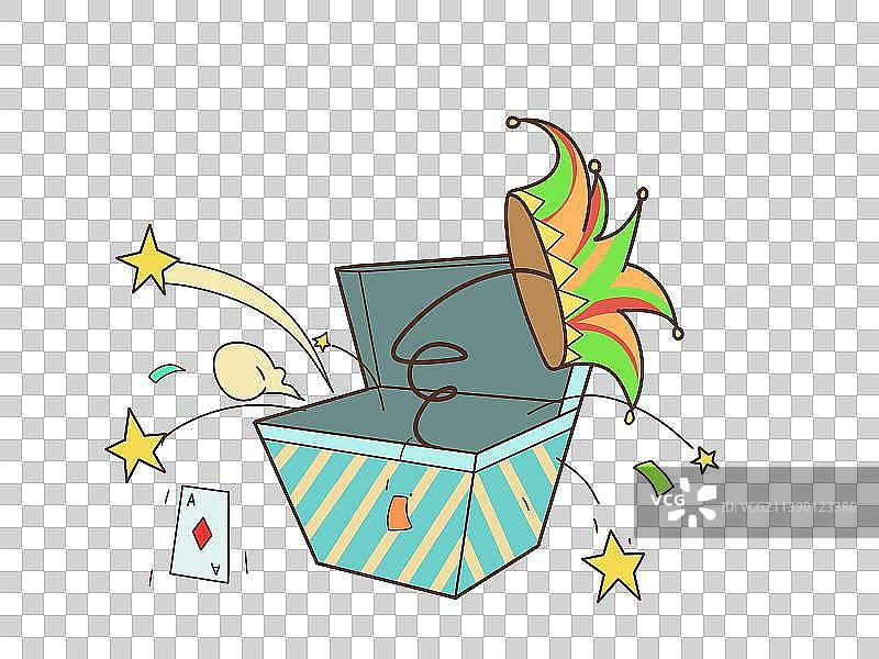 愚人节卡通礼物盒图片素材