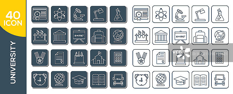 互联网在线教育图标集图片素材