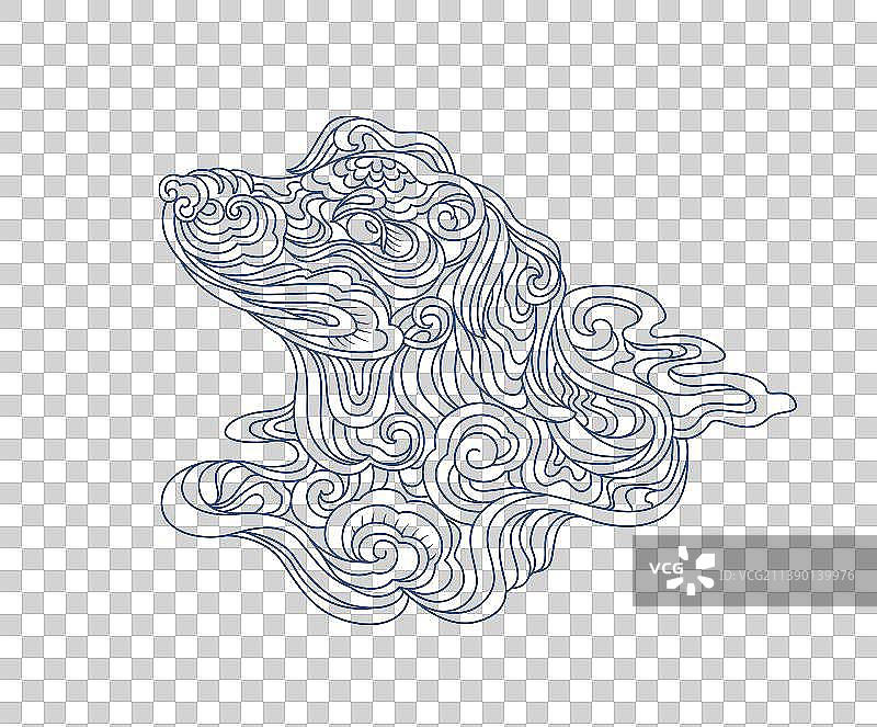 狗生肖图形线条图案图片素材