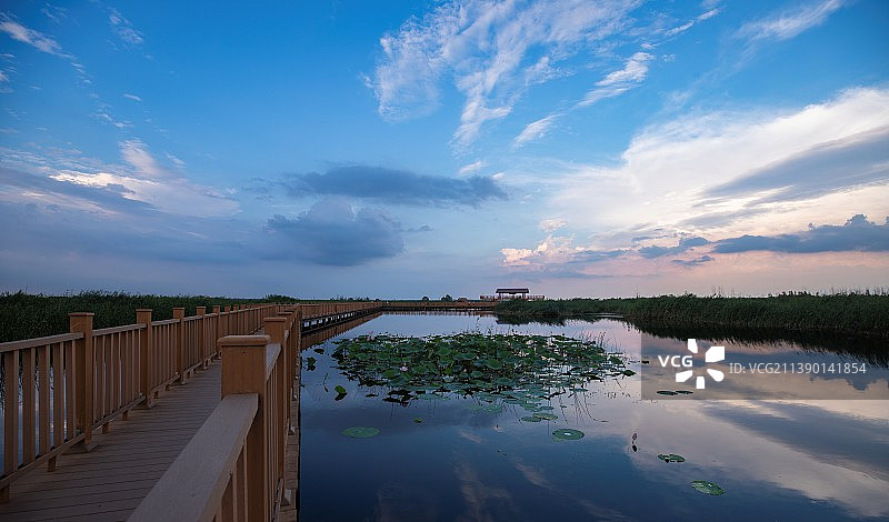 长廊晚景图片素材