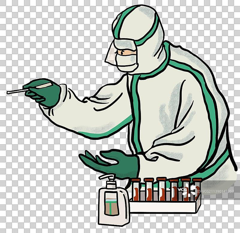 做核酸的医护人员图片素材