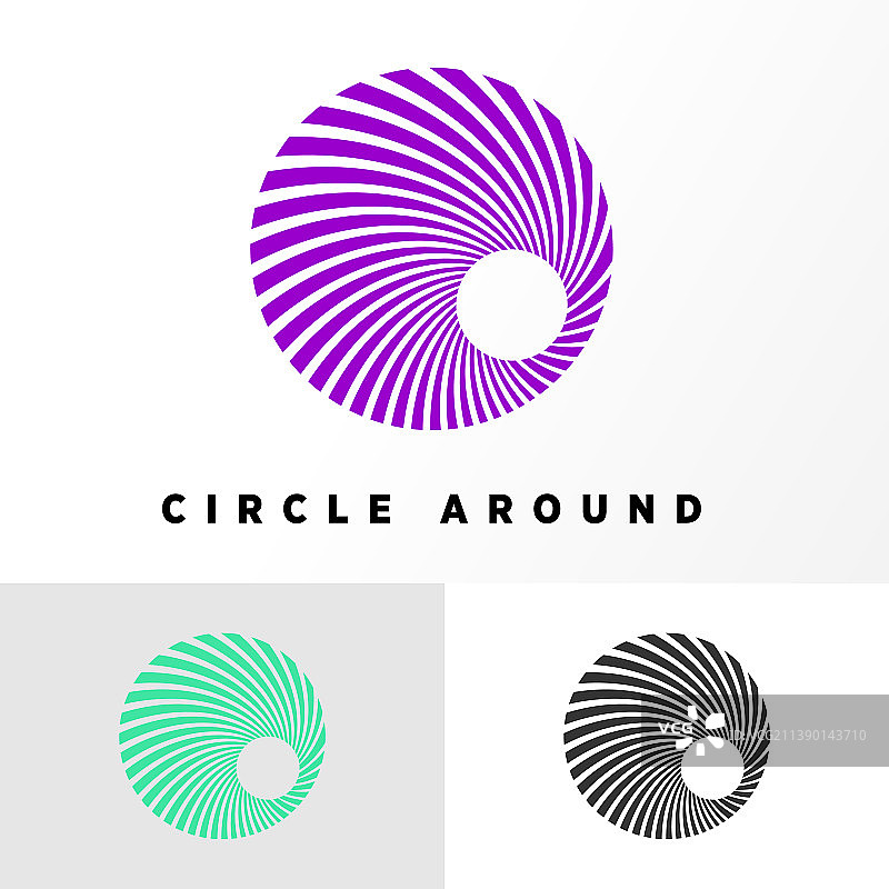 独特的圆形线条室内图案设计图片素材