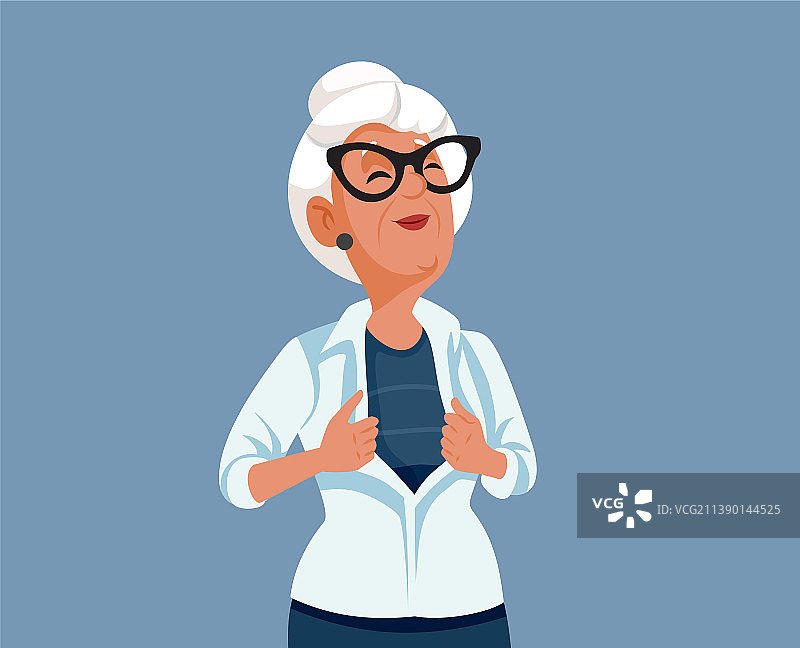祖母的超人形象图片素材