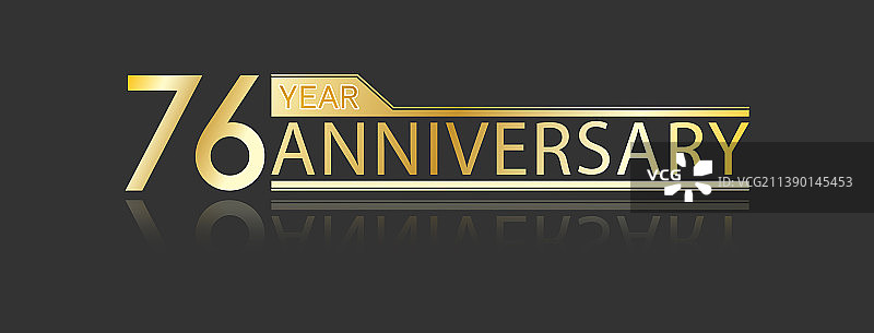 金色76周年祝贺题词图片素材