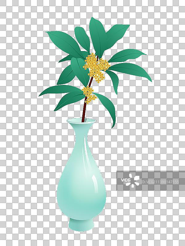 瓶插桂花图片素材