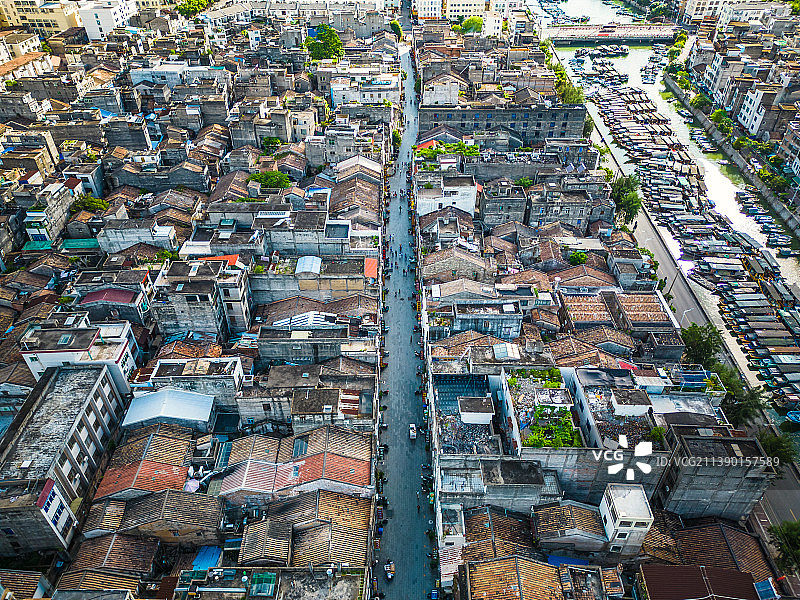 北海老街航拍著名景点图片素材