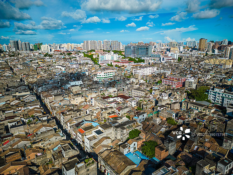 北海老街航拍著名景点图片素材