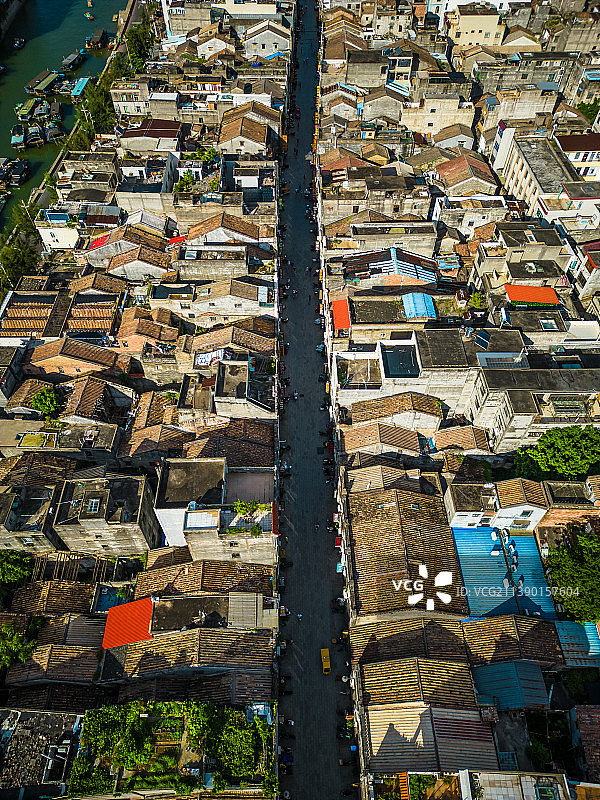 北海老街航拍著名景点图片素材