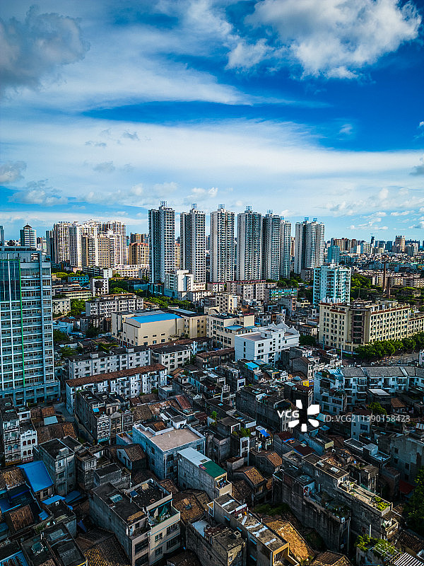 北海老城海城区建筑航拍图片素材