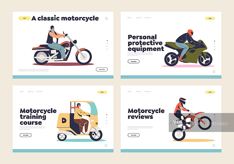 摩托车手着陆概念图片素材