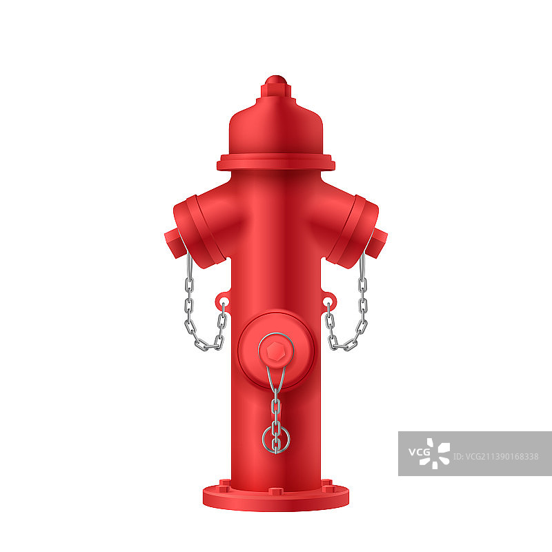 白色背景上的金属消防栓图片素材