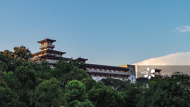 湖北武汉汉阳区龟山公园计谋殿建筑风光图片素材