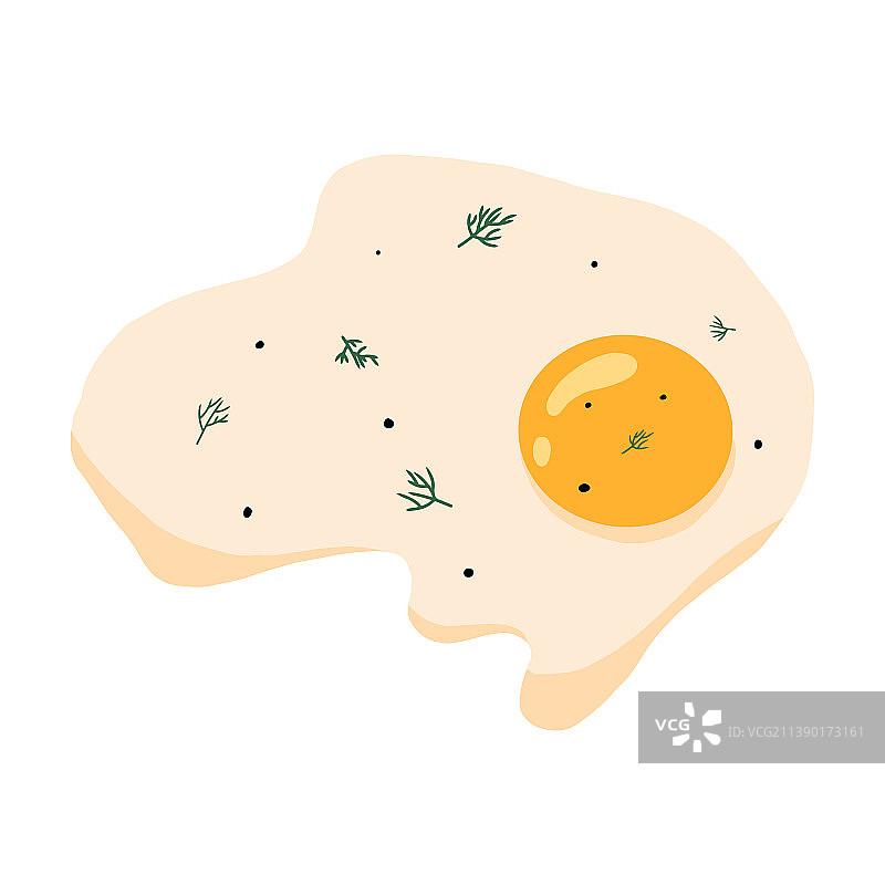 带蔬菜的煎蛋图片素材