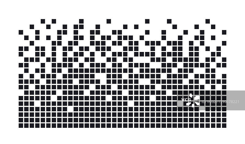 像素分解背景衰减效果图片素材