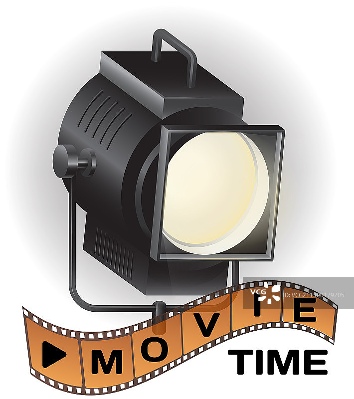电影放映聚光灯banner图片素材