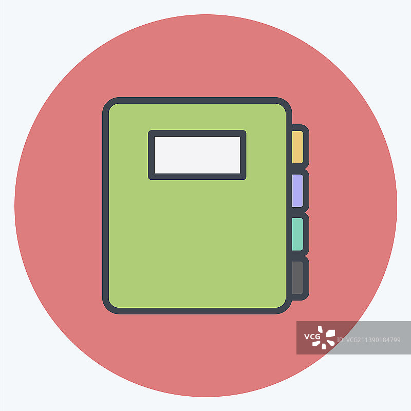 时尚彩色日记图标图片素材