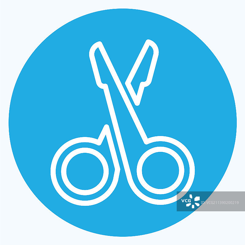 蓝眼睛风格指甲剪图标图片素材