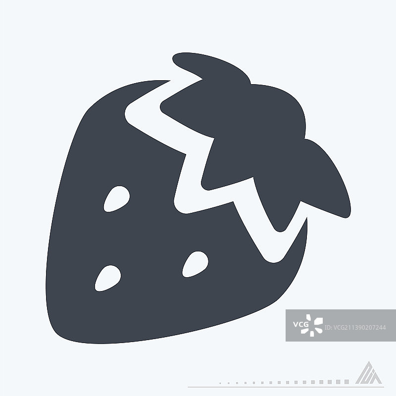 草莓图标 - 轮廓样式图片素材