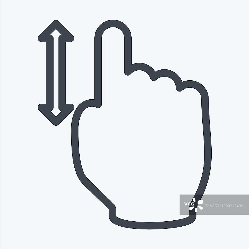 图标垂直滚动 1 - 简洁线条风格图片素材