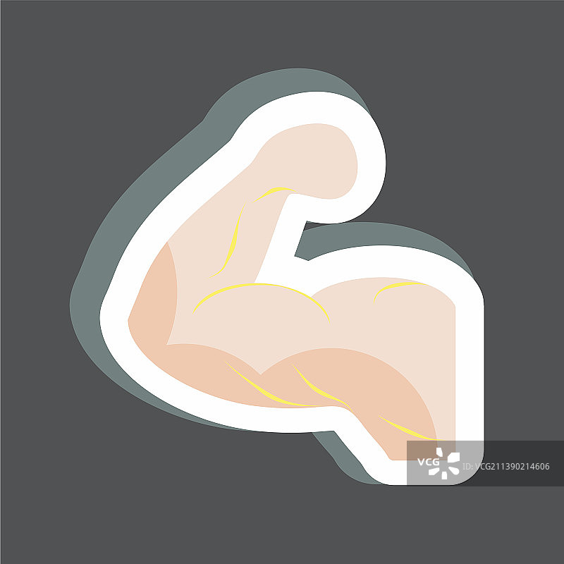 黑色背景上流行的肌肉贴纸图片素材