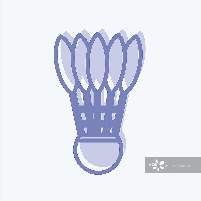 时尚双色羽毛球图标图片素材