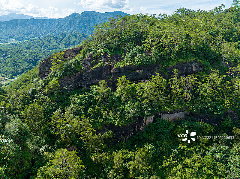 无人机视角，武夷山白云峰白云寺图片素材