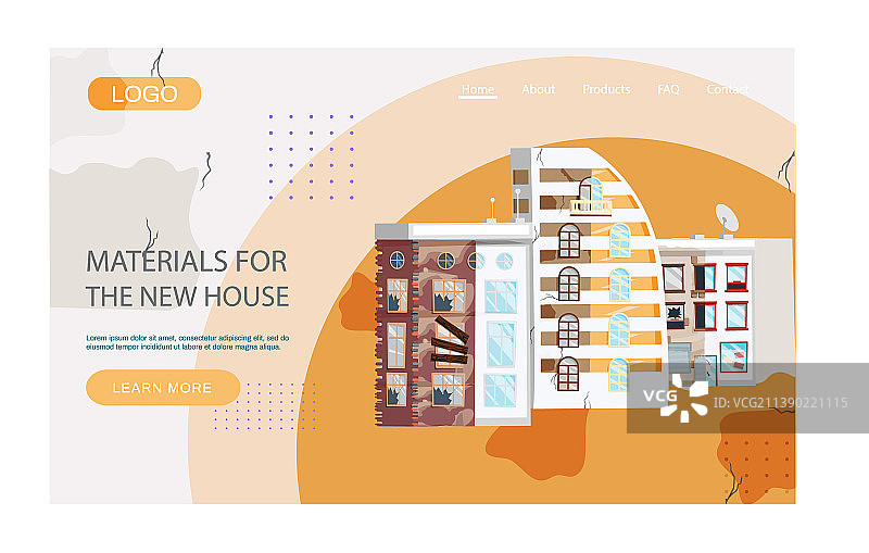 新房着陆页模板材料图片素材