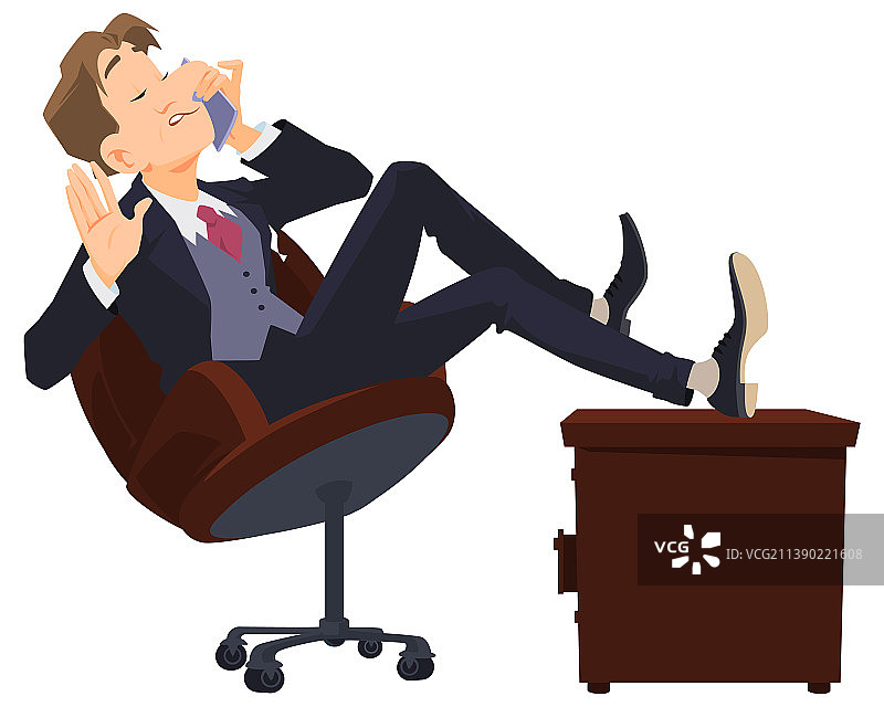 得意男子使用手机上网图片素材