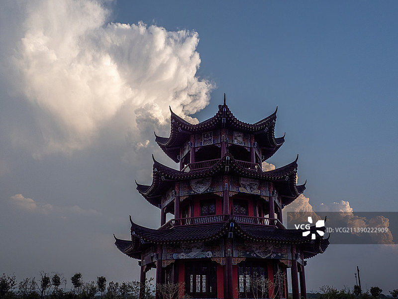 河南 郑州 荥阳 汜水 黄河 夕阳楼 虎牢关图片素材