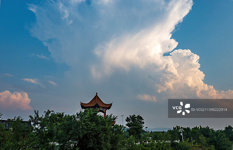 河南 郑州 荥阳 汜水 黄河 夕阳楼 虎牢关图片素材