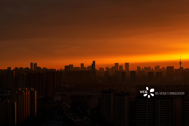 日落都市图片素材