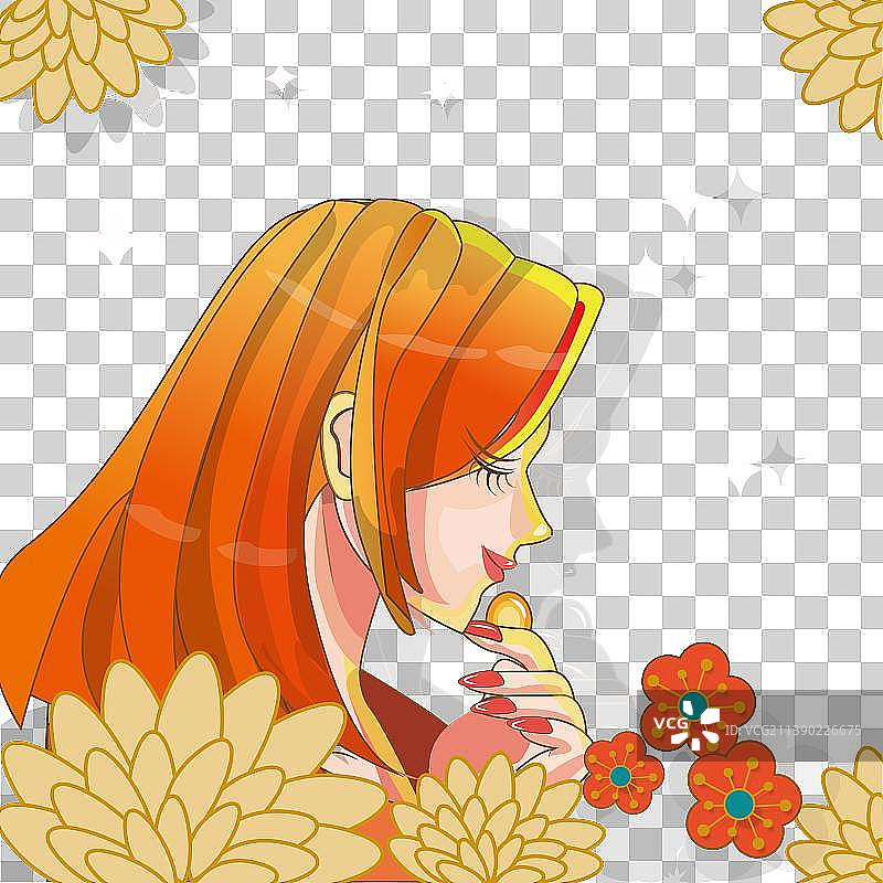 吃糖的女孩图片素材